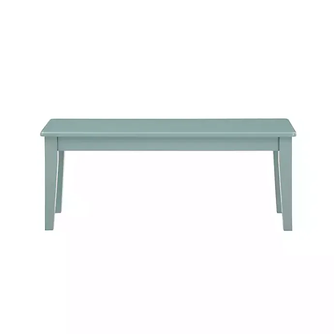 New Kirklands Home Turquoise Wood Classic Farmhouse Bench Blue