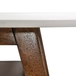 New Kirklands Home Two-Tone Ava Mid-Century Modern Coffee Table White