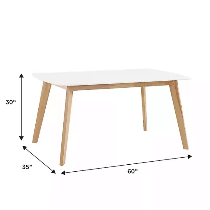 Online Kirklands Home Two-Tone Mid-Century Modern Wood Dining Table White
