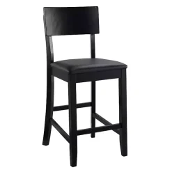 Online Kirklands Home Tyler Vinyl Seat Counter Stool Black
