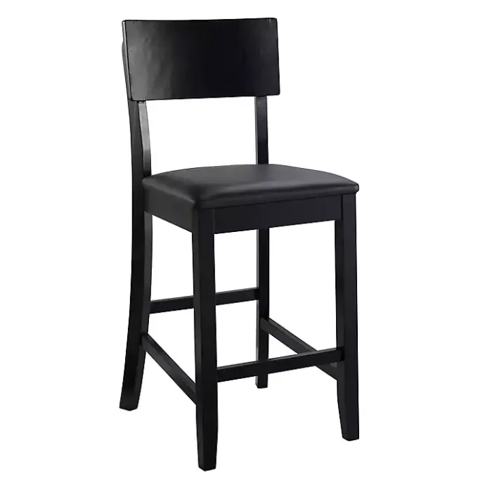 Online Kirklands Home Tyler Vinyl Seat Counter Stool Black