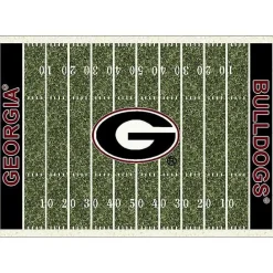 Discount Kirklands Home University of Georgia Home Field Area Rug, 6x8 Green