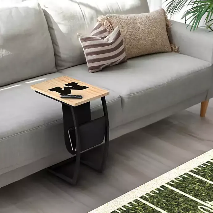 Sale Kirklands Home University of Michigan Wood C-Table Tan