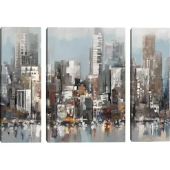 Clearance Kirklands Home Urban Focus A, B, & C Canvas Art Prints, Set of 3 Gray