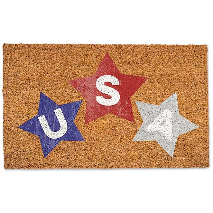 Clearance Kirklands Home USA Stars 4th of July Coir Doormat