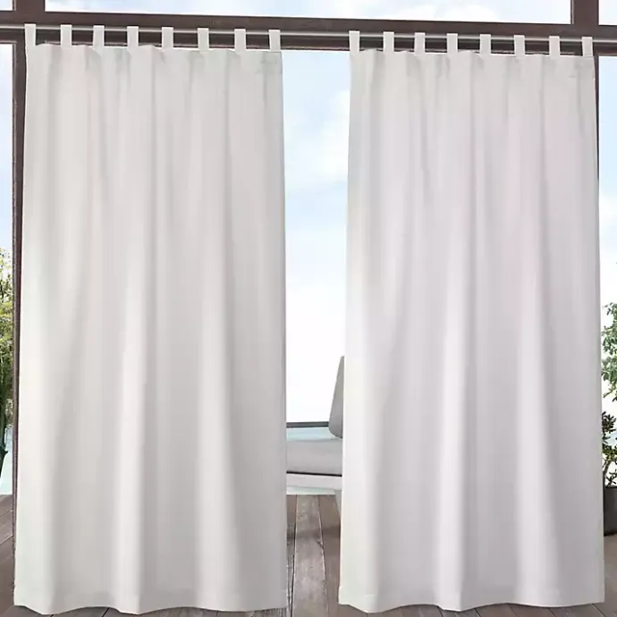 New Kirklands Home Vanilla Cabana Outdoor Curtain Panel Set, 108 in. White