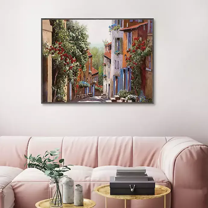 Sale Kirklands Home Vecchia Cagnes Framed Giclee Canvas Art Print Brown