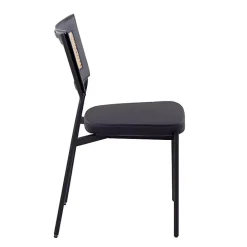 Online Kirklands Home Vegan Leather and Rattan Dining Chairs, Set of 2
