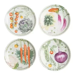 Outlet Kirklands Home Vegetable Garden Salad Plates, Set of 4 Multi