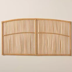 Discount Kirklands Home Vertical Weave Rat Queen Headboard Tan