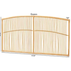 Discount Kirklands Home Vertical Weave Rat Queen Headboard Tan