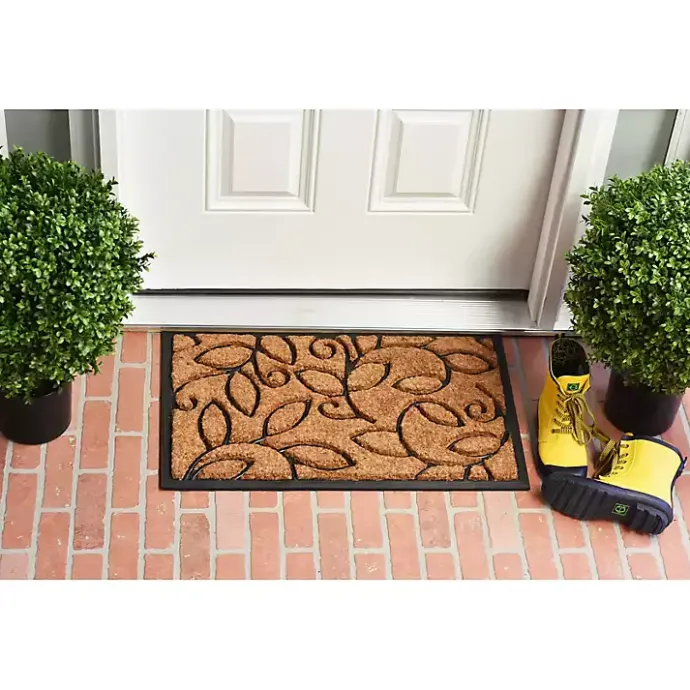 Outlet Kirklands Home Vine Leaves Swirl Doormat, 36x24 in.