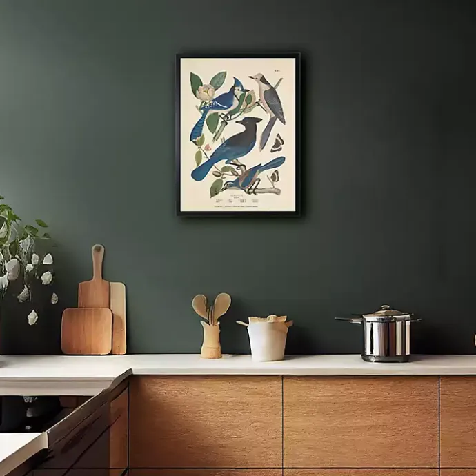 Clearance Kirklands Home Vintage Blue Jays Birds Framed Art Print