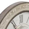 Discount Kirklands Home Vintage Cream Rust Round Framed Wall Clock