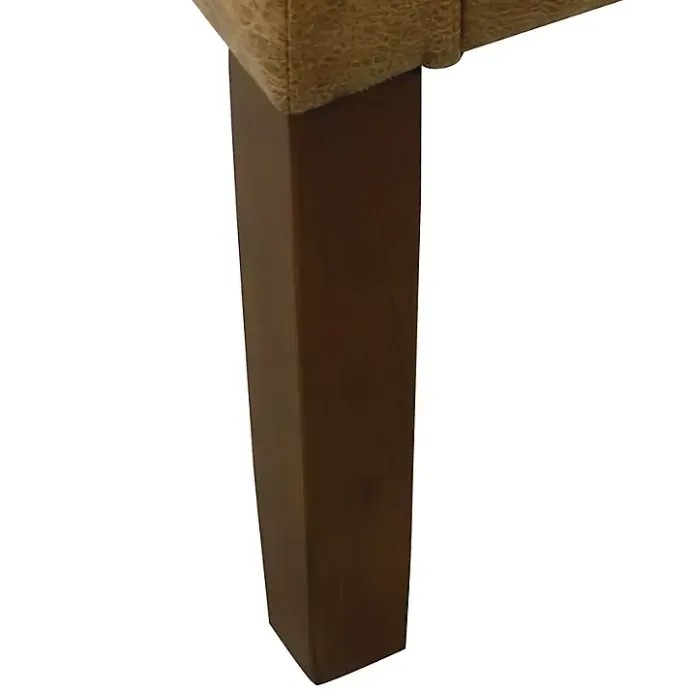 Discount Kirklands Home Vintage Faux Leather Swoop Accent Chair Brown