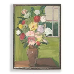 Hot Kirklands Home Vintage Floral II Beaded Framed Art Print