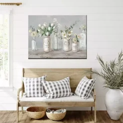 New Kirklands Home Vintage Floral Vases Outdoor Canvas Art Print