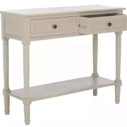 Online Kirklands Home Vintage 2-Drawer Samantha Console Table Gray