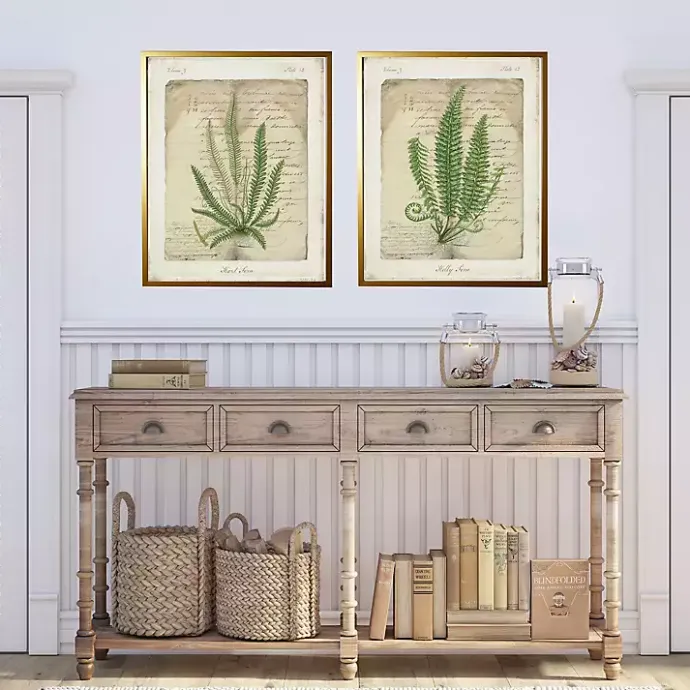 Online Kirklands Home Vintage Green Ferns Framed Art Prints, Set of 2