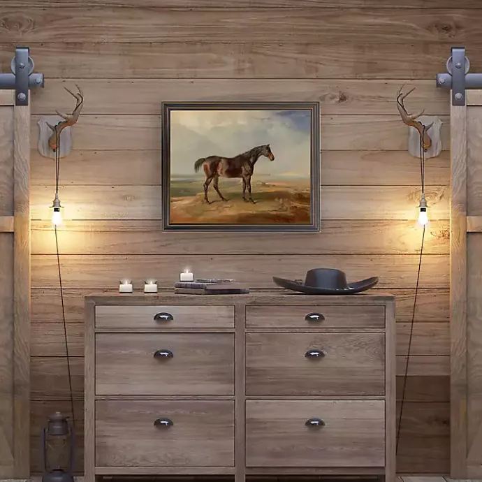 Discount Kirklands Home Vintage Horse Framed Art Print Brown