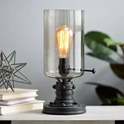 Discount Kirklands Home Vintage Industrial Edison Bulb Uplight Gray