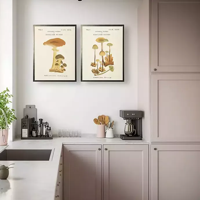 Discount Kirklands Home Vintage Mushrooms II Framed Art Prints, Set of 2