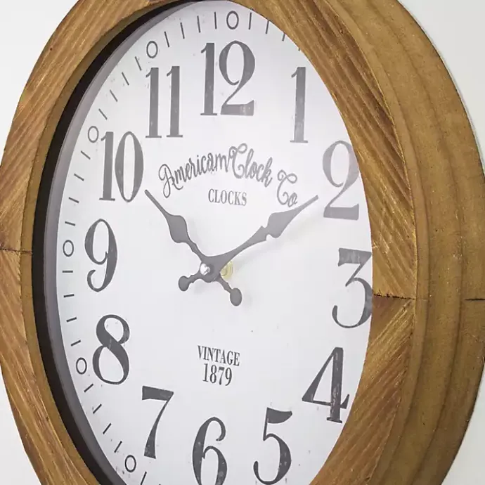 Discount Kirklands Home Vintage Pocket Watch Wooden Wall Clock