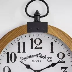 Discount Kirklands Home Vintage Pocket Watch Wooden Wall Clock