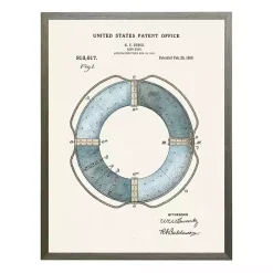 Hot Kirklands Home Vintage Ring Bouy Patent Framed Art Print