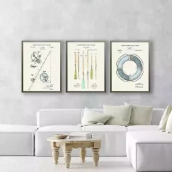 Hot Kirklands Home Vintage Ring Bouy Patent Framed Art Print