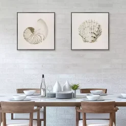 Best Kirklands Home Vintage Shells Framed Canvas Art Prints, Set of 2 Ivory