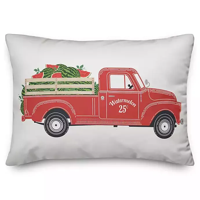 Discount Kirklands Home Vintage Watermelon Truck Outdoor Pillow