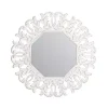 New Kirklands Home Vintage White Carved Octagon Wall Mirror
