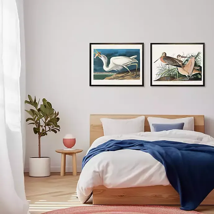 New Kirklands Home Vintage White Pelican With Fish Framed Art Print