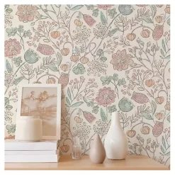 Discount Kirklands Home Vintage Woodland Floral Peel & Stick Wallpaper