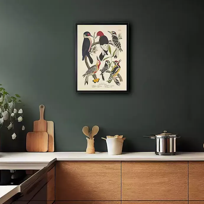 Kirklands Home Vintage Woodpecker Birds Framed Art Print