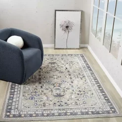Sale Kirklands Home Vista Blue Beige Accent Rug, 2x3