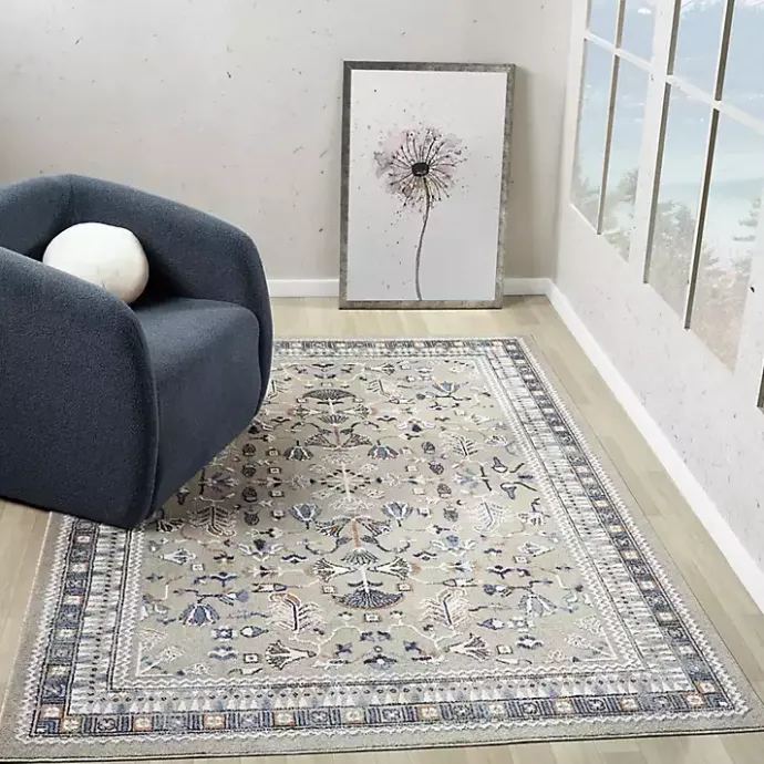 Sale Kirklands Home Vista Blue Beige Area Rug, 5x7