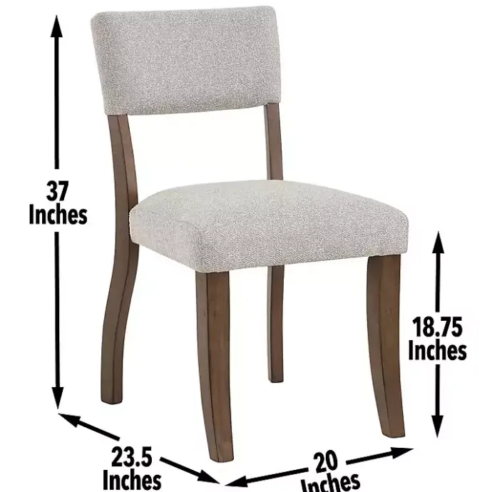 Sale Kirklands Home Wade Upholstered Dining Chairs, Set of 2 Gray