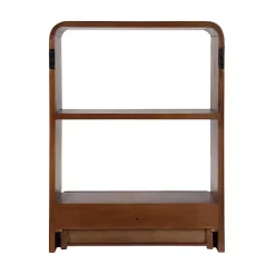 Best Kirklands Home Walnut Kato Single Drawer Wall Shelf Brown