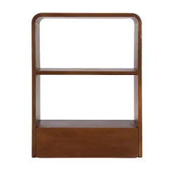 Best Kirklands Home Walnut Kato Single Drawer Wall Shelf Brown