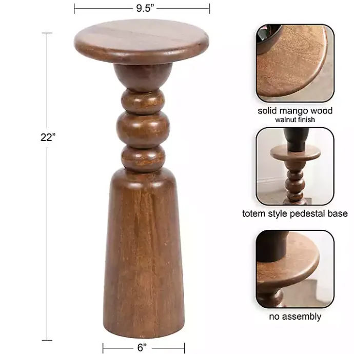 Clearance Kirklands Home Walnut Tirollo Accent Table Brown
