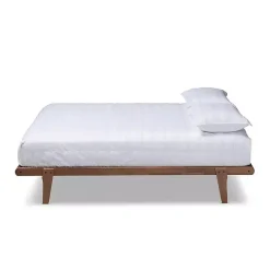 Online Kirklands Home Walnut Wood Full Platform Bed Brown