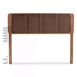 Best Kirklands Home Walnut Inset Paneling Platform Queen Bed Brown