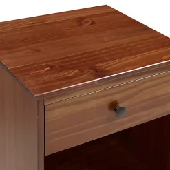 Discount Kirklands Home Walnut One-Drawer Wood Nightstand Brown