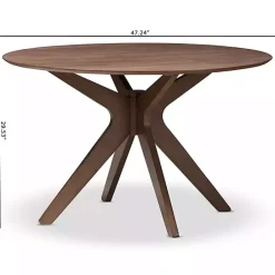 Hot Kirklands Home Walnut Round Monte Dining Table Brown