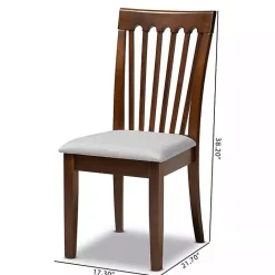 Outlet Kirklands Home Walnut Upholstered Minette 4-pc. Dining Chair Set Gray