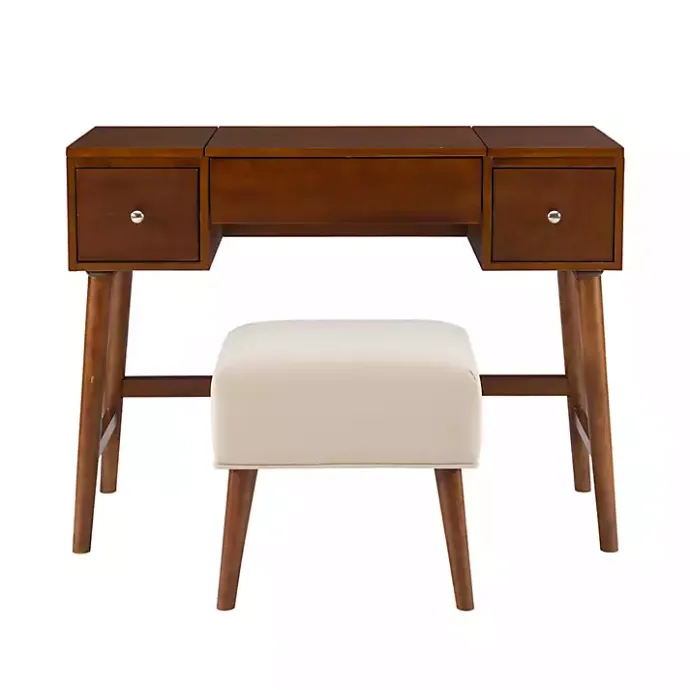 Online Kirklands Home Walnut Viola Flip-Top 2-pc. Vanity Set Brown
