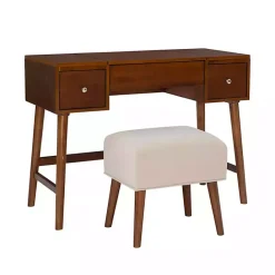 Online Kirklands Home Walnut Viola Flip-Top 2-pc. Vanity Set Brown