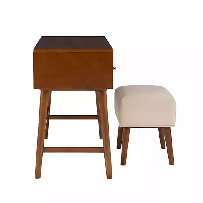 Online Kirklands Home Walnut Viola Flip-Top 2-pc. Vanity Set Brown